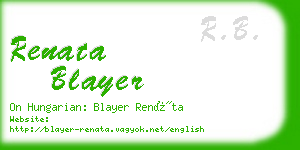 renata blayer business card